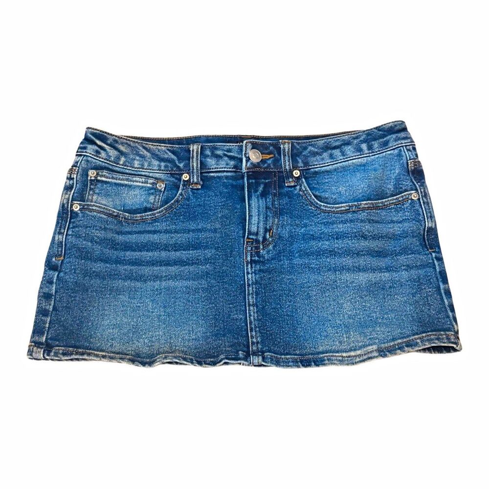 Fashion Nova Women's Blue Denim Mini Skirt, Size S, Button Closure FN07212201